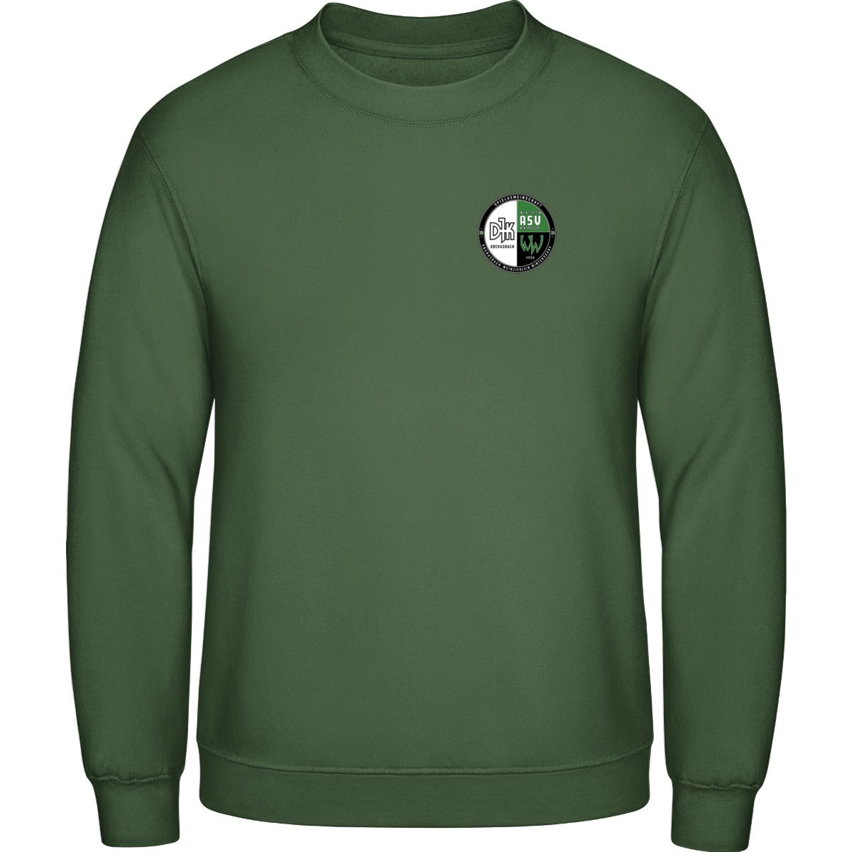 AWDis Sweat Basic Sweatshirt Herren JH030 – Vereinslogo herzseitig Earthy Green Vorderseite