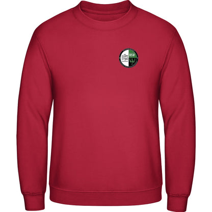 AWDis Sweat Basic Sweatshirt Herren JH030 – Vereinslogo herzseitig Fire Red Vorderseite