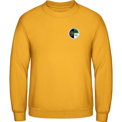 AWDis Sweat Basic Sweatshirt Herren JH030 – Vereinslogo herzseitig Gold Vorderseite