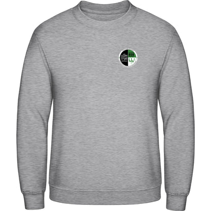 AWDis Sweat Basic Sweatshirt Herren JH030 – Vereinslogo herzseitig Heather Grey Vorderseite