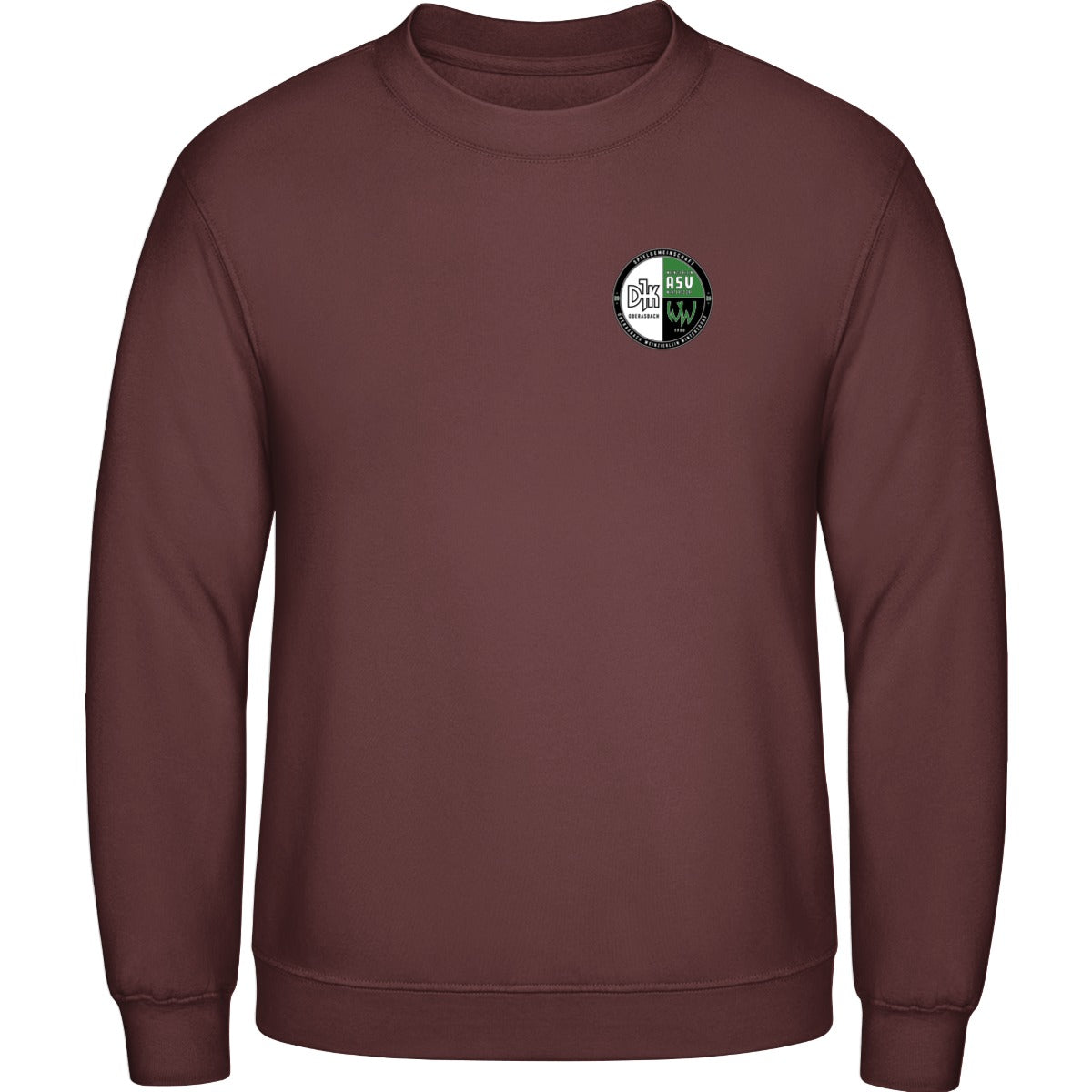 AWDis Sweat Basic Sweatshirt Herren JH030 – Vereinslogo herzseitig Hot Chocolate Vorderseite