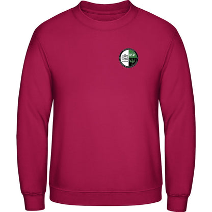 AWDis Sweat Basic Sweatshirt Herren JH030 – Vereinslogo herzseitig Hot Pink Vorderseite