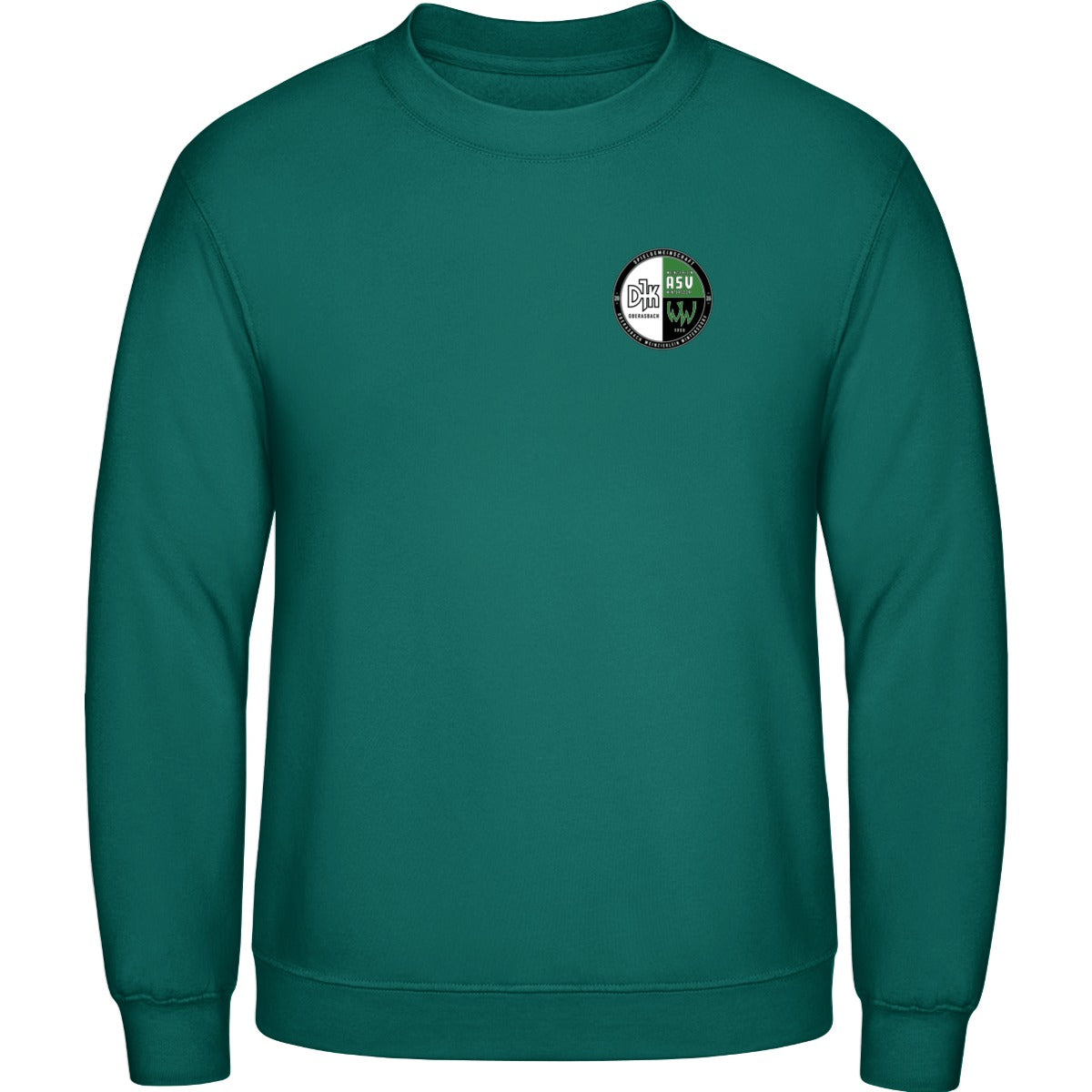 AWDis Sweat Basic Sweatshirt Herren JH030 – Vereinslogo herzseitig Jade Vorderseite