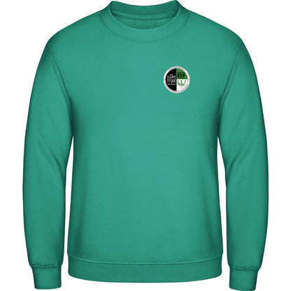 AWDis Sweat Basic Sweatshirt Herren JH030 – Vereinslogo herzseitig Lagoon Blue Vorderseite