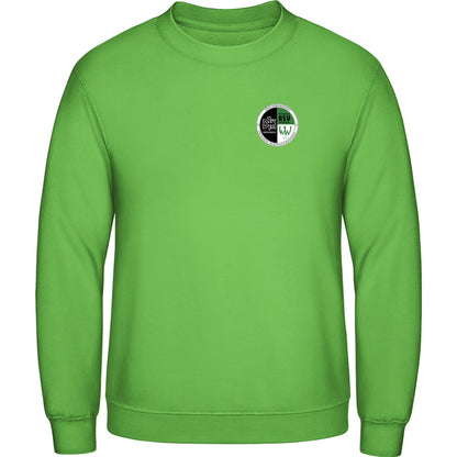 AWDis Sweat Basic Sweatshirt Herren JH030 – Vereinslogo herzseitig Lime Green Vorderseite