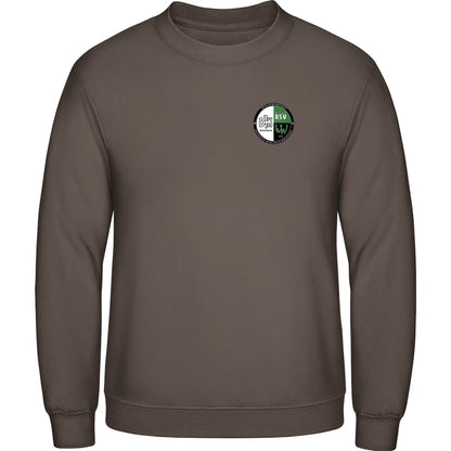 AWDis Sweat Basic Sweatshirt Herren JH030 – Vereinslogo herzseitig Mocha Brown Vorderseite