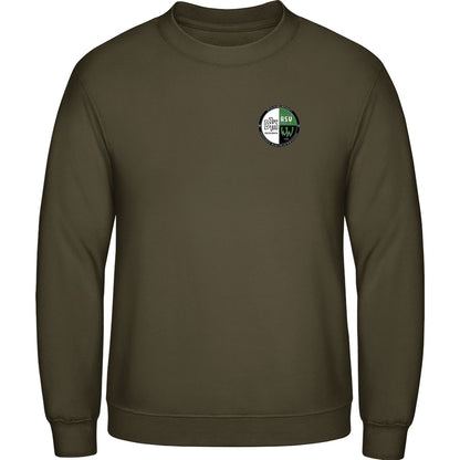 AWDis Sweat Basic Sweatshirt Herren JH030 – Vereinslogo herzseitig Olive Green Vorderseite