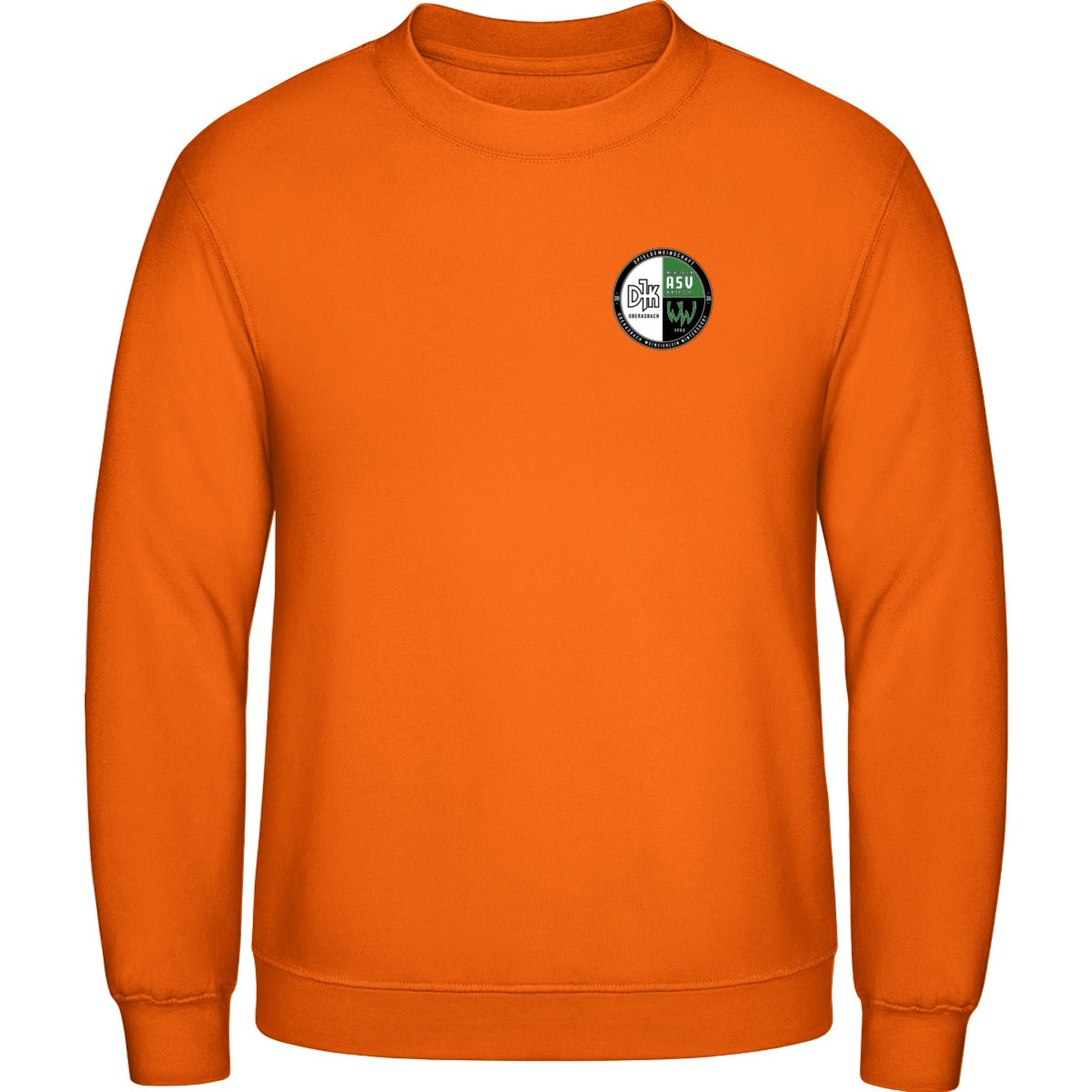 AWDis Sweat Basic Sweatshirt Herren JH030 – Vereinslogo herzseitig Orange Crush Vorderseite