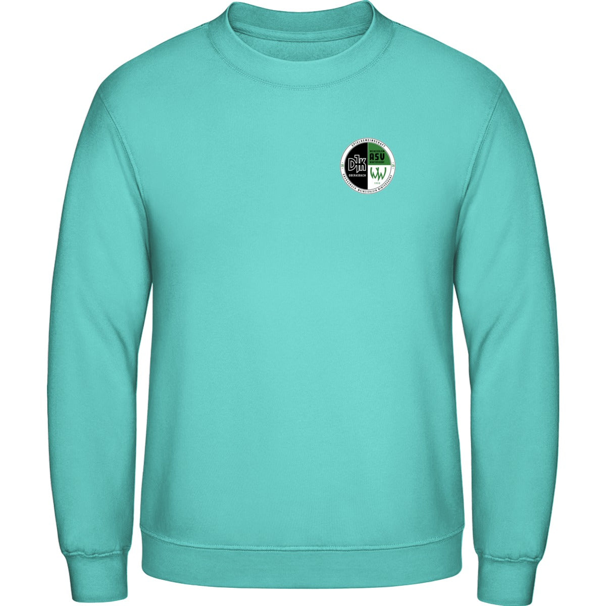 AWDis Sweat Basic Sweatshirt Herren JH030 – Vereinslogo herzseitig Peppermint Vorderseite