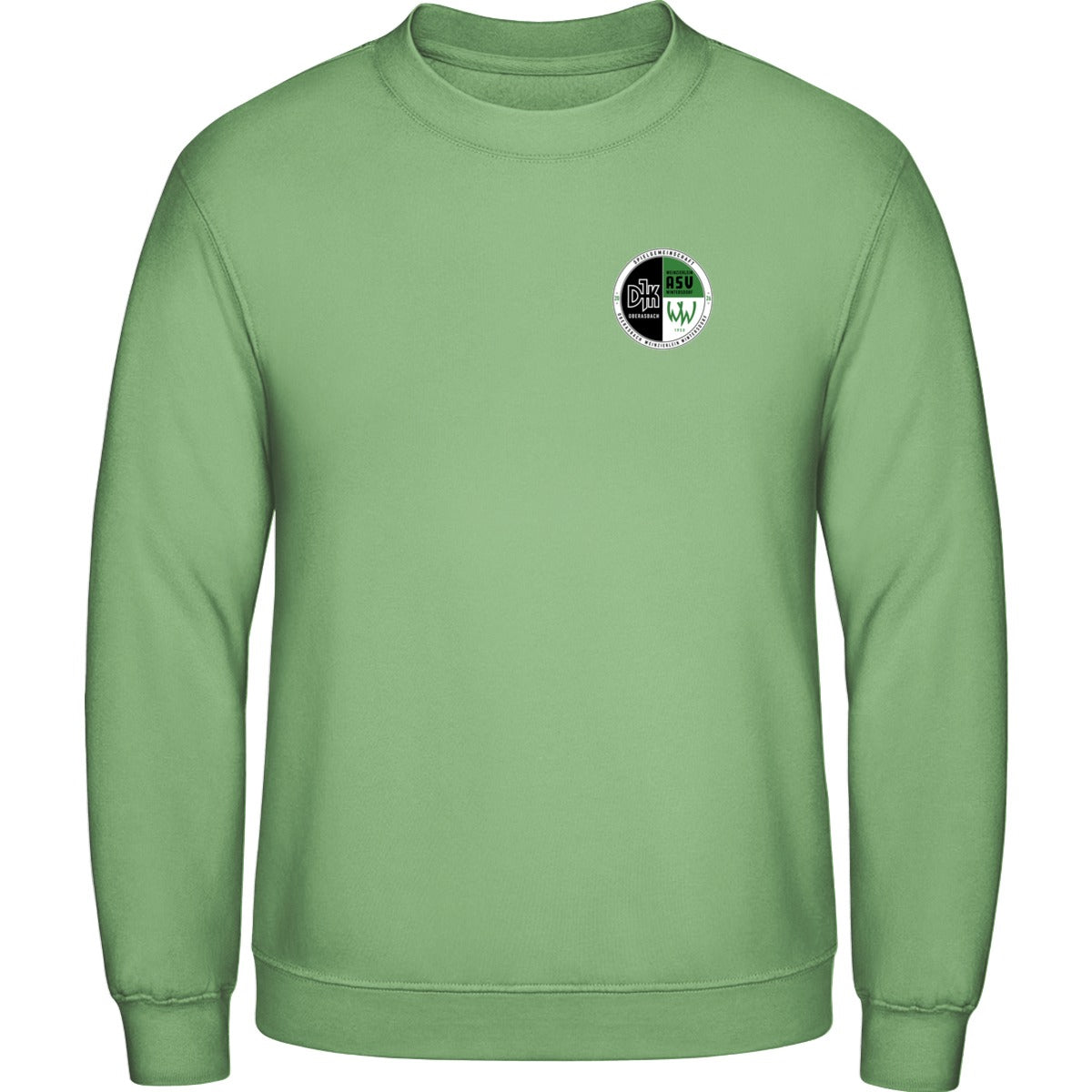 AWDis Sweat Basic Sweatshirt Herren JH030 – Vereinslogo herzseitig Pistachio Green Vorderseite