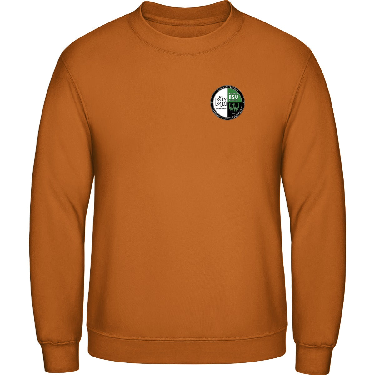 AWDis Sweat Basic Sweatshirt Herren JH030 – Vereinslogo herzseitig Pumpkin Pie Vorderseite