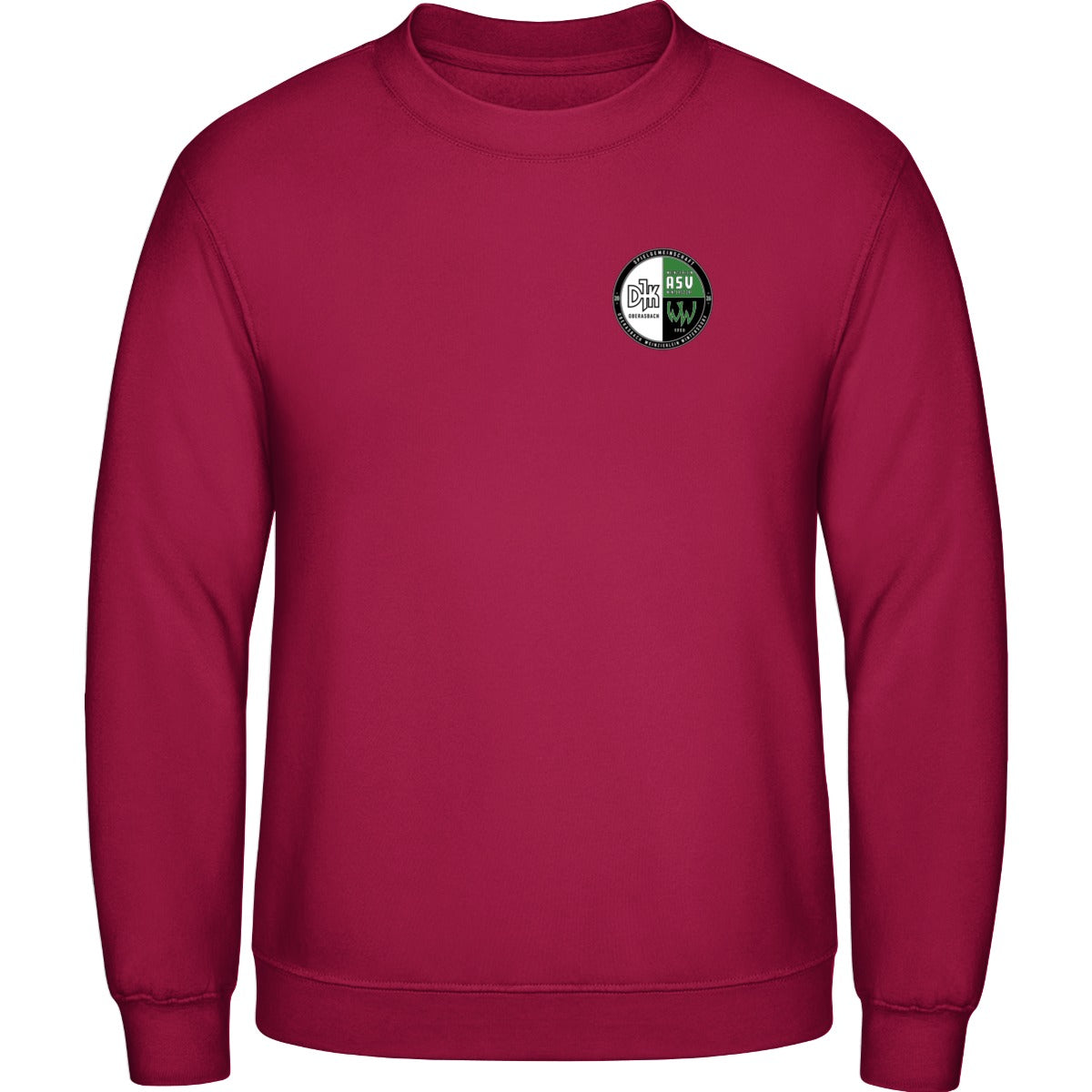 AWDis Sweat Basic Sweatshirt Herren JH030 – Vereinslogo herzseitig Red Hot Chilli Vorderseite