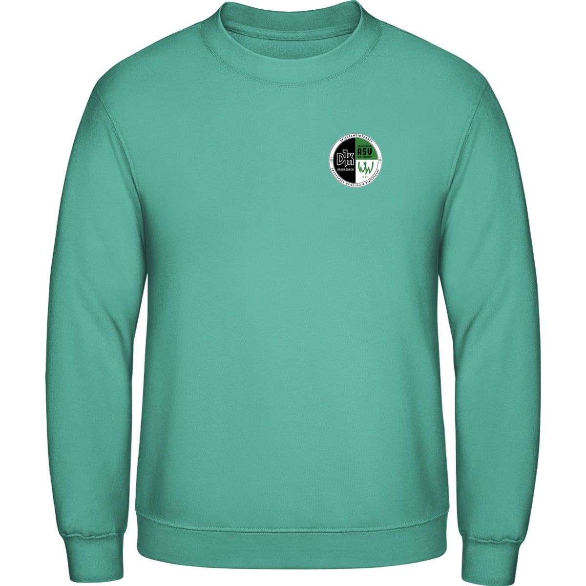 AWDis Sweat Basic Sweatshirt Herren JH030 – Vereinslogo herzseitig Seafoam Vorderseite