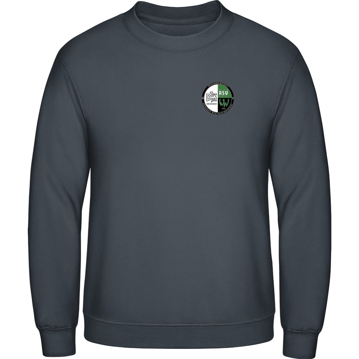 AWDis Sweat Basic Sweatshirt Herren JH030 – Vereinslogo herzseitig Storm Grey Vorderseite