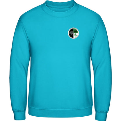 AWDis Sweat Basic Sweatshirt Herren JH030 – Vereinslogo herzseitig Turquoise Surf Vorderseite