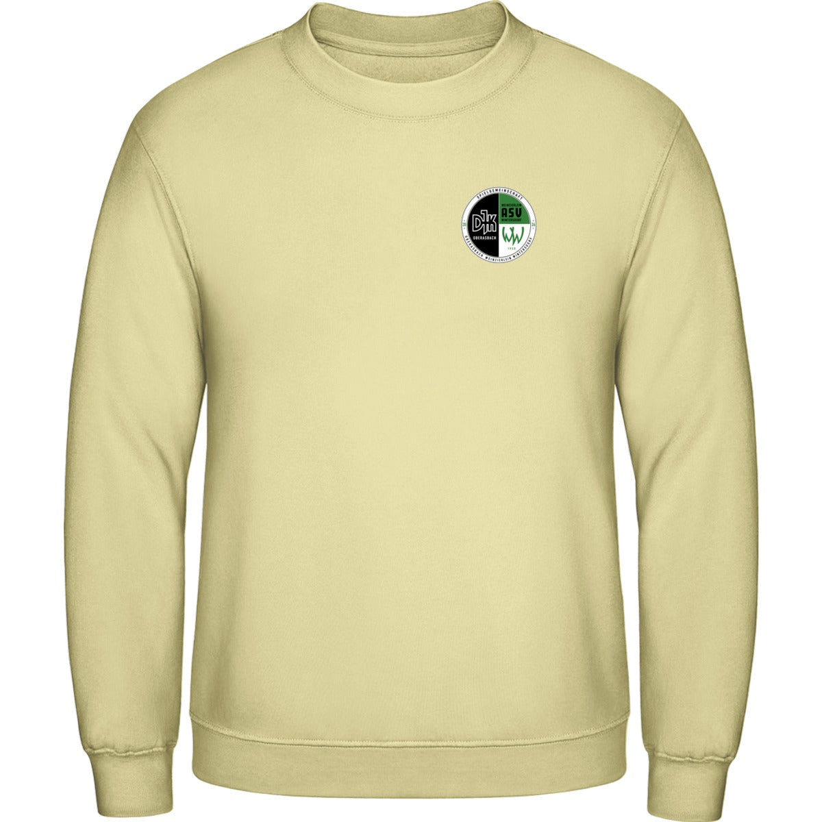 AWDis Sweat Basic Sweatshirt Herren JH030 – Vereinslogo herzseitig Vanilla Milkshake Vorderseite