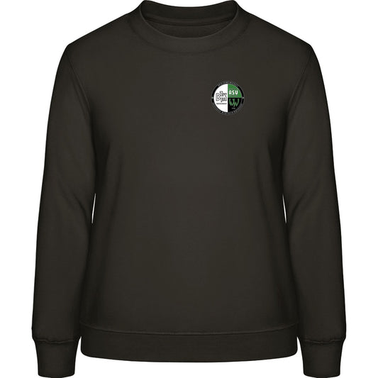 AWDis Sweat Basic Sweatshirt Damen JH030F – Vereinslogo herzseitig Deep Black Vorderseite