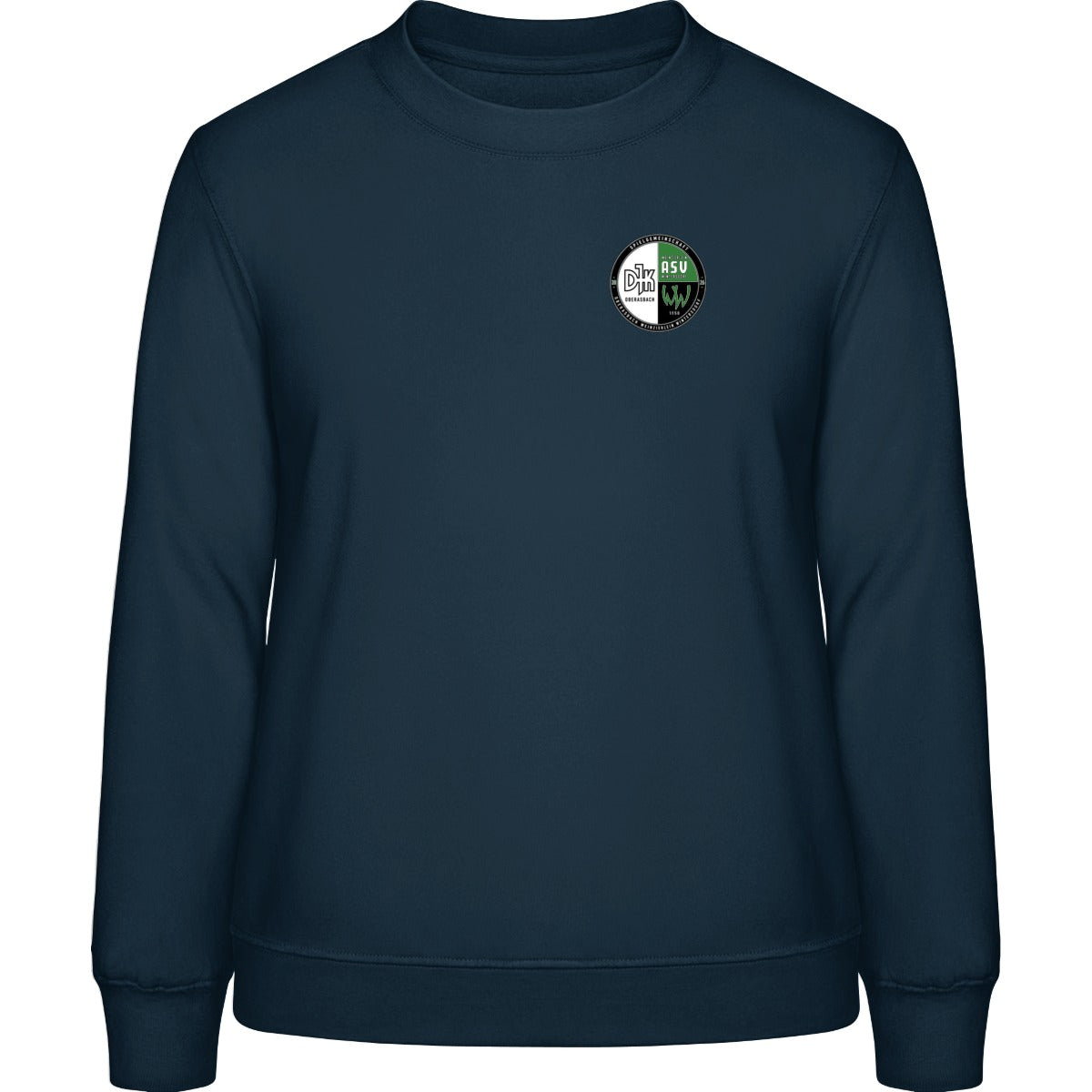 AWDis Sweat Basic Sweatshirt Damen JH030F – Vereinslogo herzseitig New French Navy Vorderseite