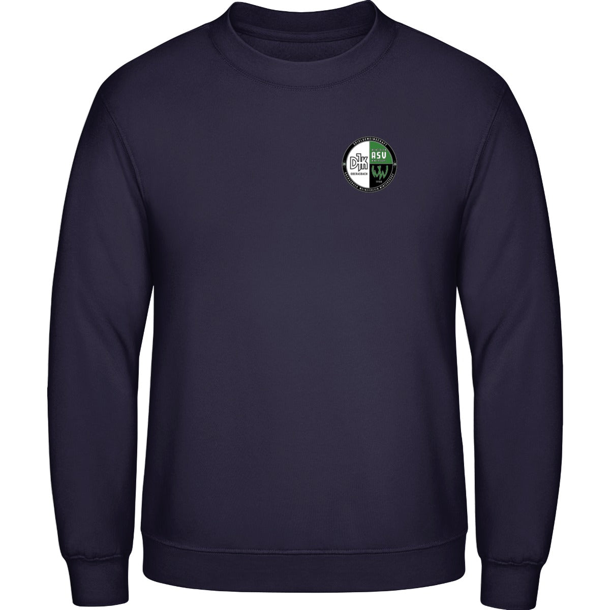 Basic Crewneck Sweatshirt BB003 – Vereinslogo herzseitig Navy Vorderseite
