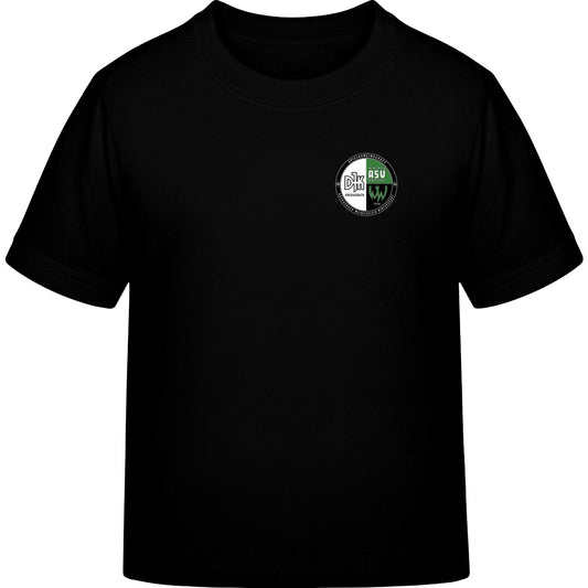 B&C Exact 190 Kids T-Shirt BCTK301 – Vereinslogo herzseitig Black Vorderseite