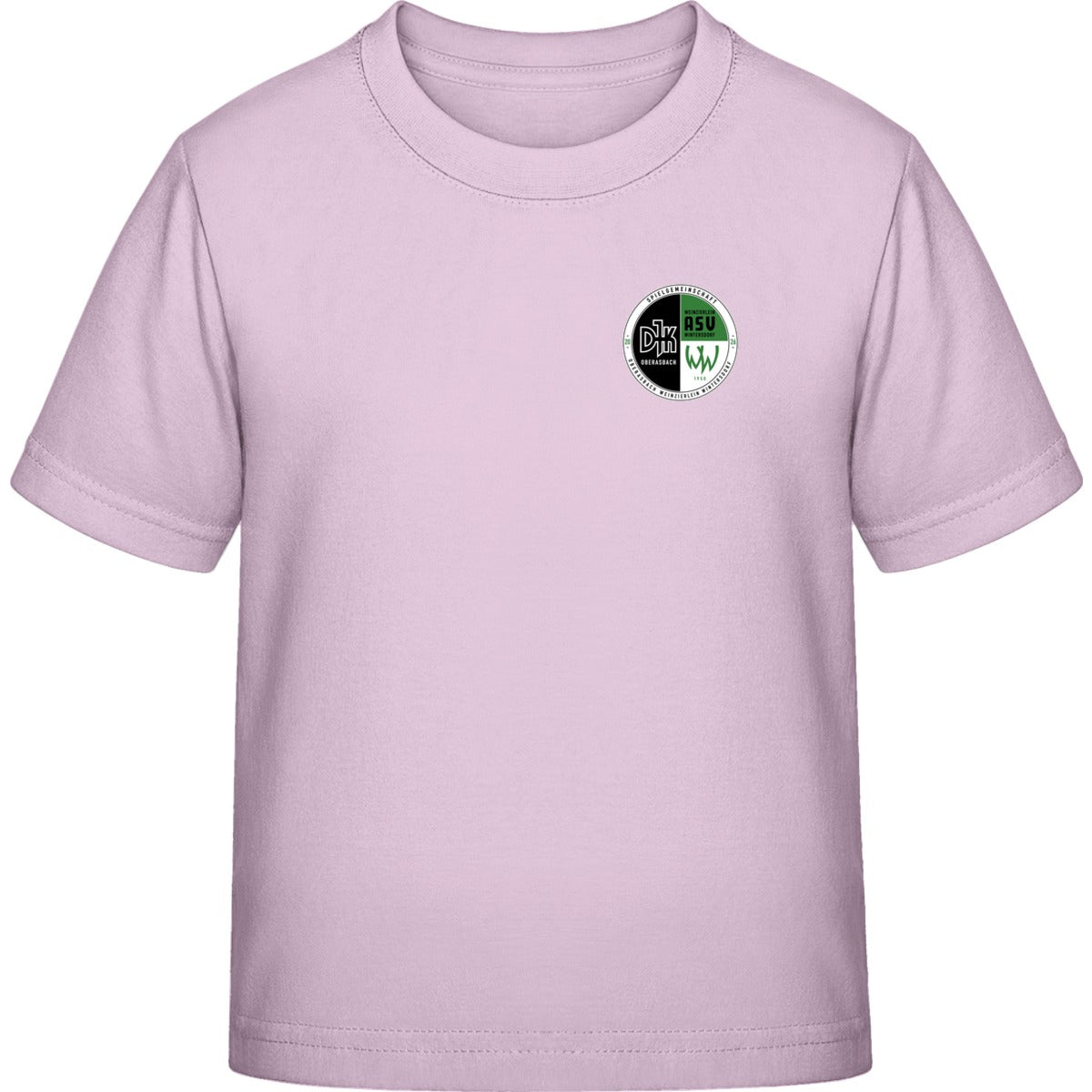 B&C Exact 190 Kids T-Shirt BCTK301 – Vereinslogo herzseitig Pink Sixties Vorderseite