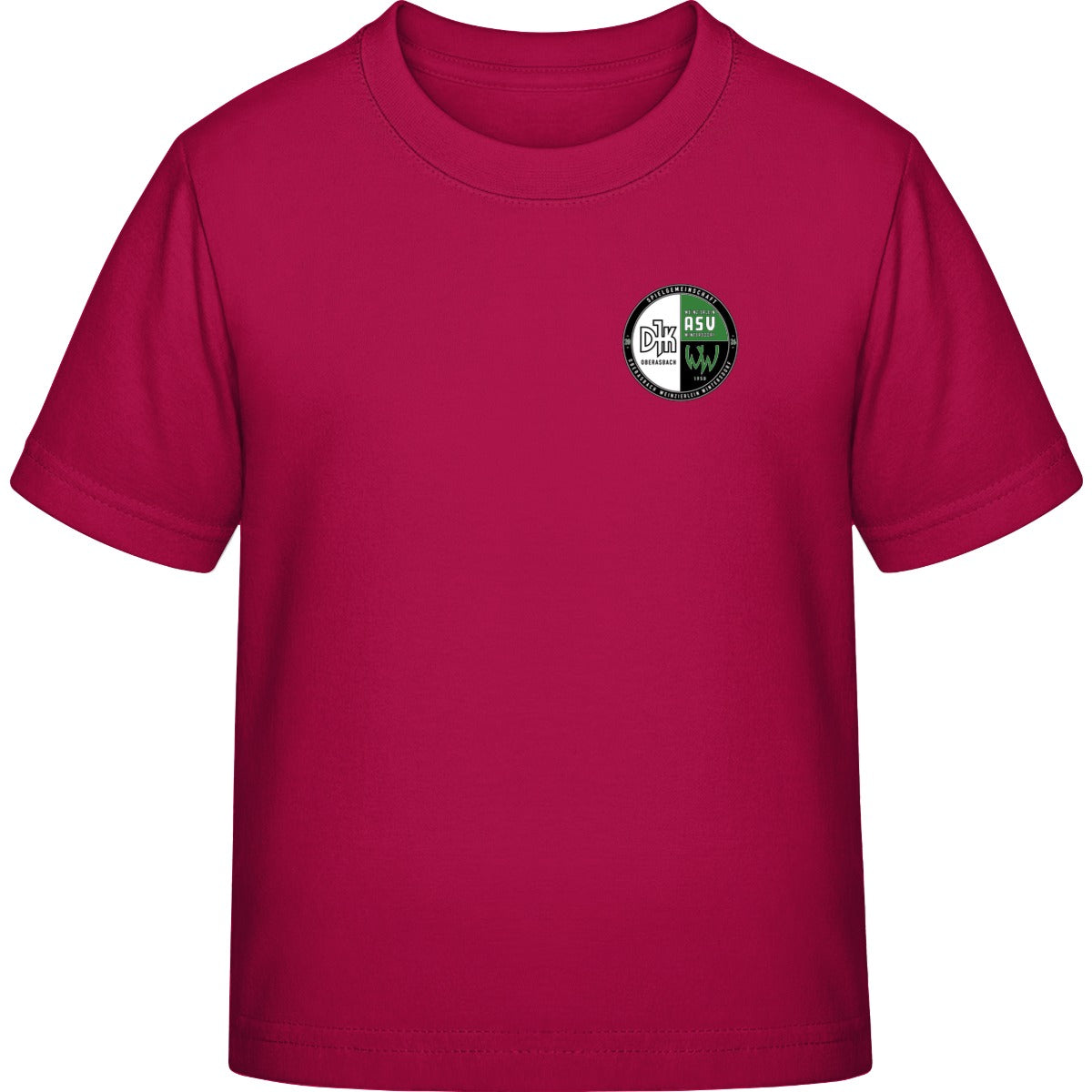 B&C Exact 190 Kids T-Shirt BCTK301 – Vereinslogo herzseitig Sorbet Vorderseite
