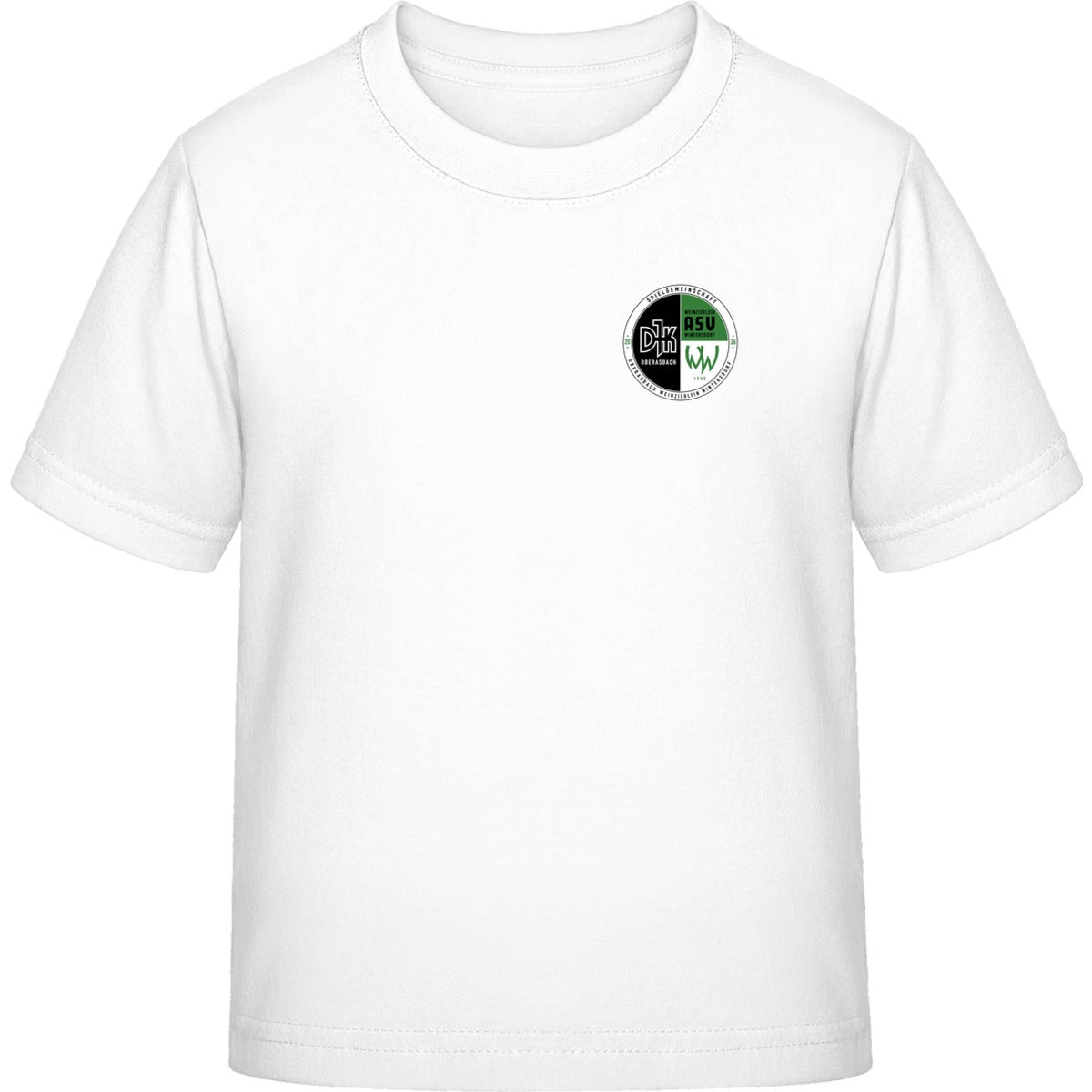 B&C Exact 190 Kids T-Shirt BCTK301 – Vereinslogo herzseitig White Vorderseite