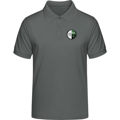 Unisex Poloshirt Prepster STPU331 – Vereinslogo herzseitig Black Heather Mid Grey Vorderseite