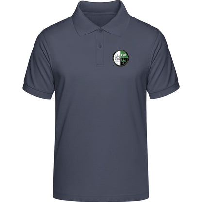 Unisex Poloshirt Prepster STPU331 – Vereinslogo herzseitig Dark Heather Blue Vorderseite