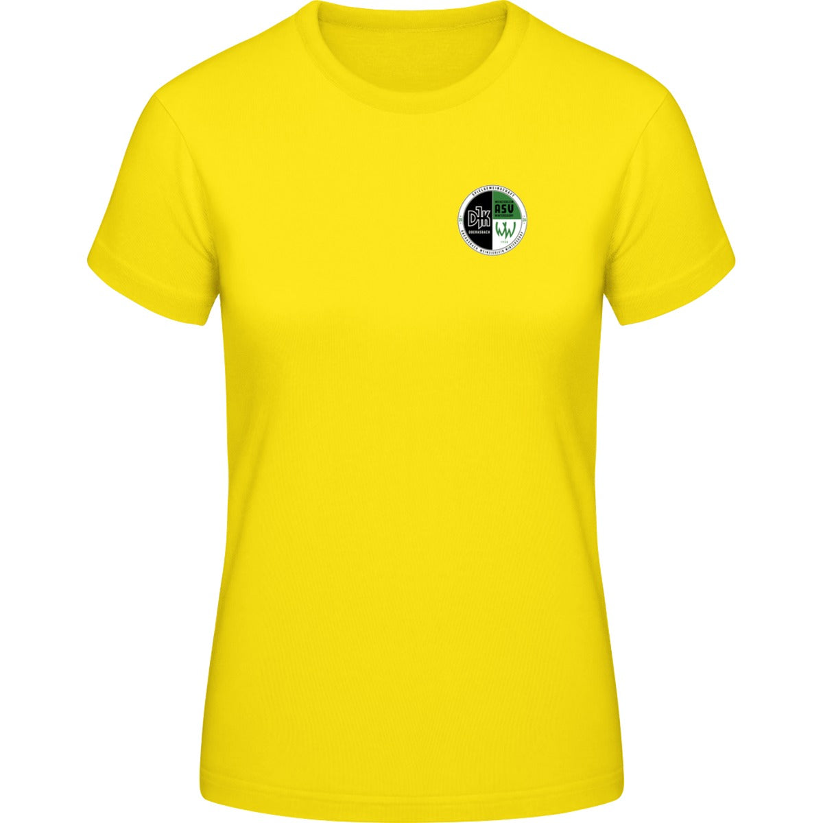 Generic Damen T-Shirt DS001W – Vereinslogo herzseitig Gelb Vorderseite