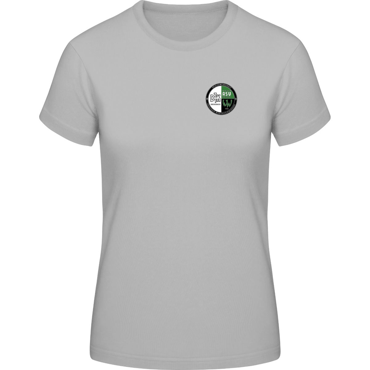 Generic Damen T-Shirt DS001W – Vereinslogo herzseitig Grau Vorderseite