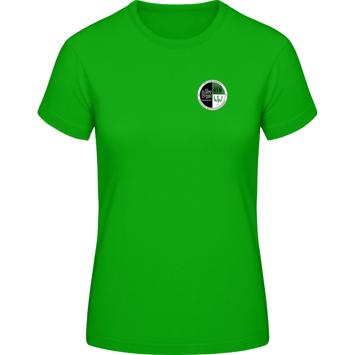 Generic Damen T-Shirt DS001W – Vereinslogo herzseitig Grün Vorderseite