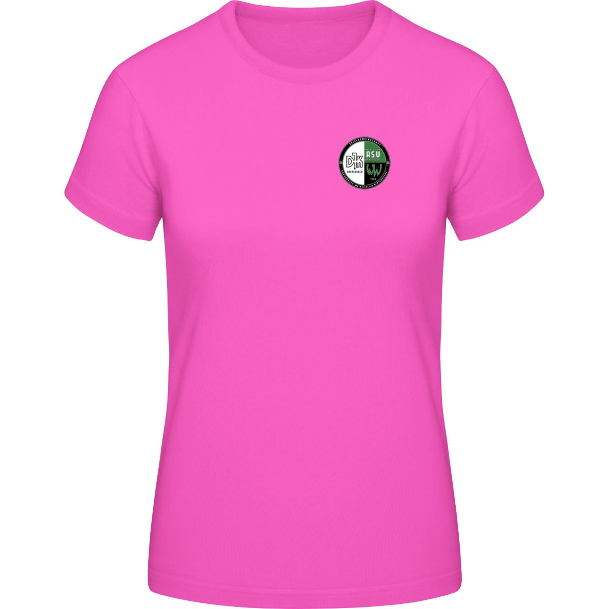 Generic Damen T-Shirt DS001W – Vereinslogo herzseitig Pink Vorderseite