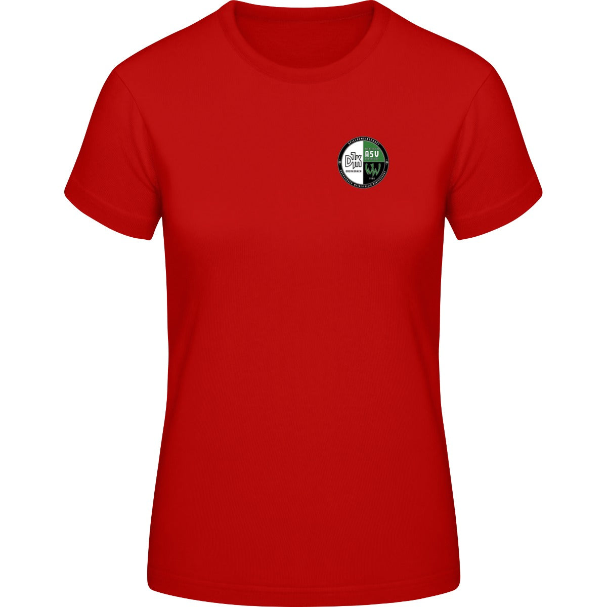 Generic Damen T-Shirt DS001W – Vereinslogo herzseitig Rot Vorderseite
