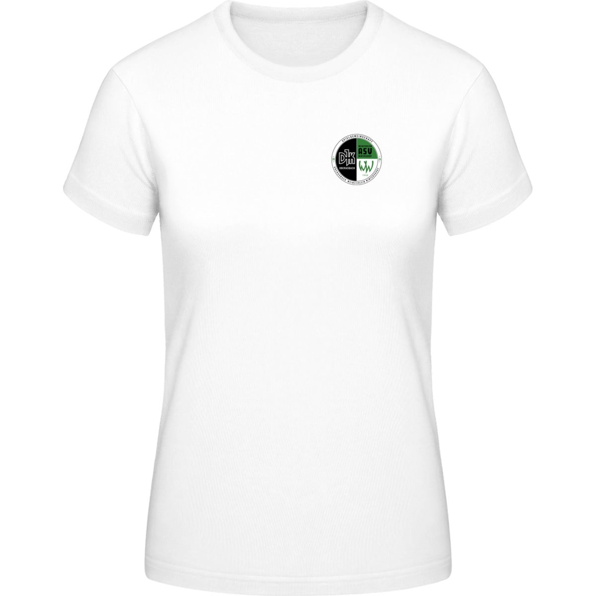 Generic Damen T-Shirt DS001W – Vereinslogo herzseitig Weiß Vorderseite