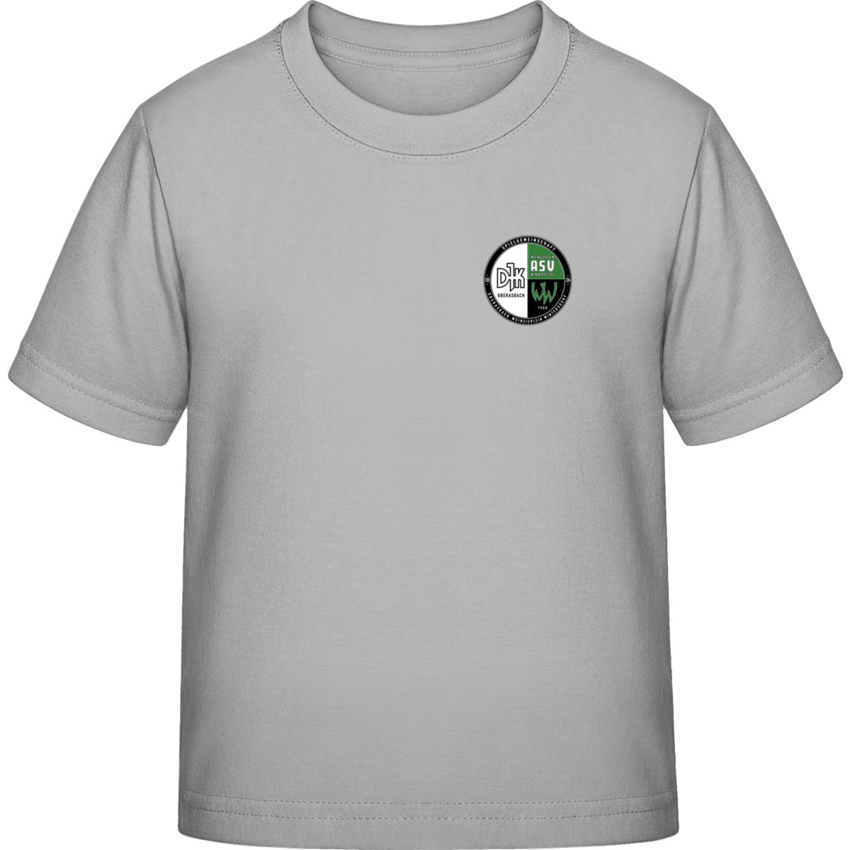 Generic Kinder T-Shirt DS001K – Vereinslogo herzseitig Grau Vorderseite