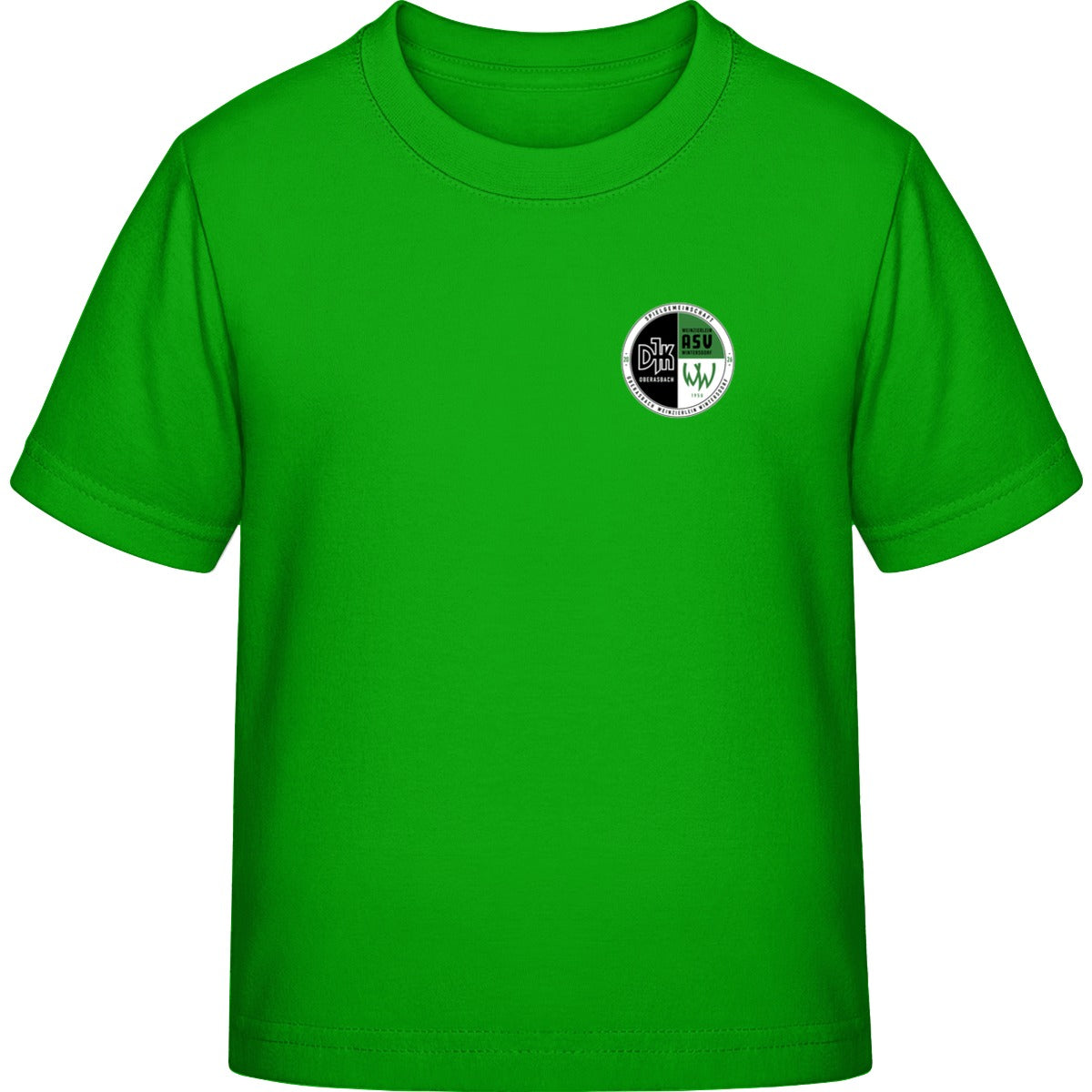Generic Kinder T-Shirt DS001K – Vereinslogo herzseitig Grün Vorderseite