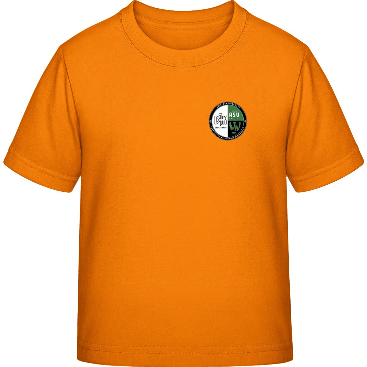Generic Kinder T-Shirt DS001K – Vereinslogo herzseitig Orange Vorderseite