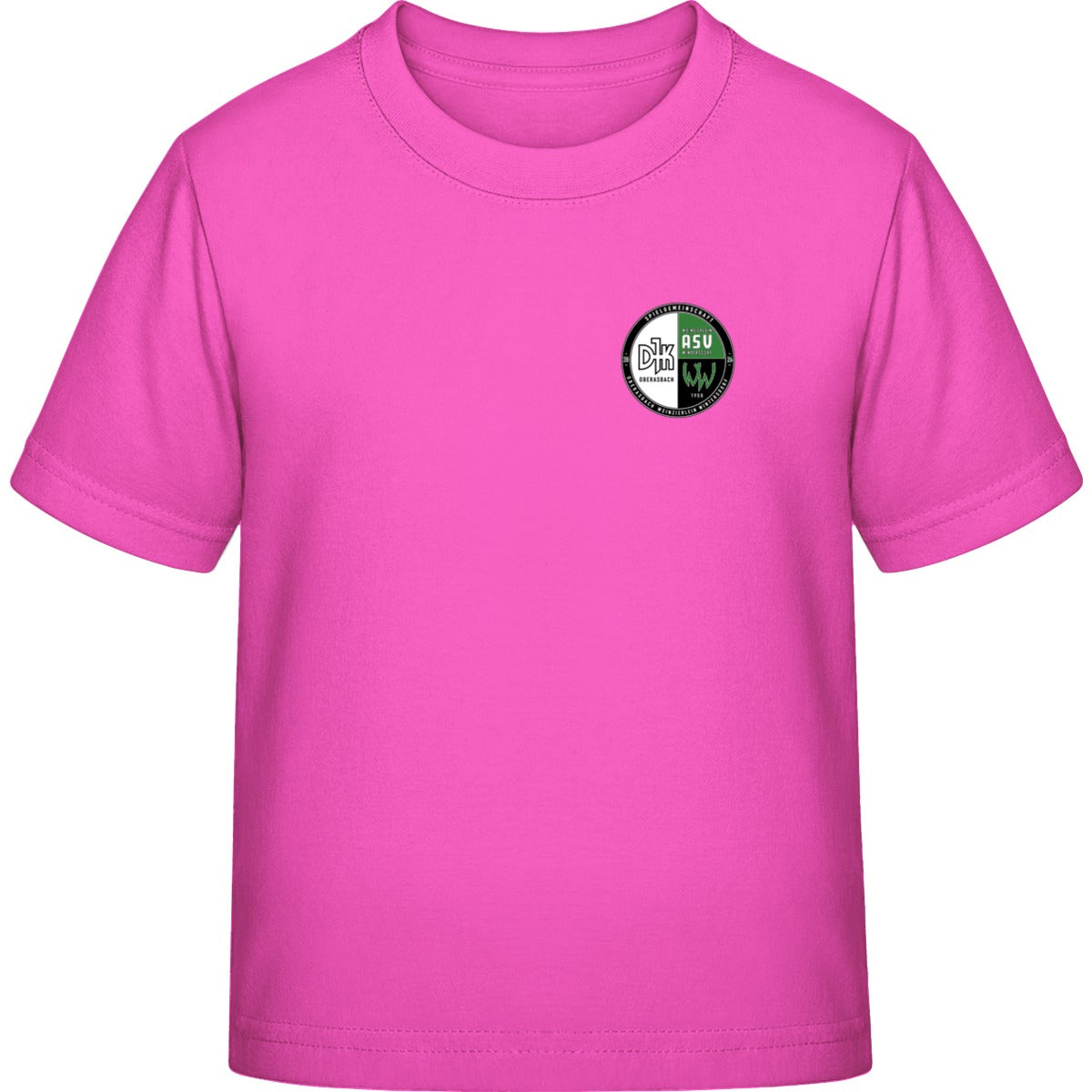 Generic Kinder T-Shirt DS001K – Vereinslogo herzseitig Pink Vorderseite