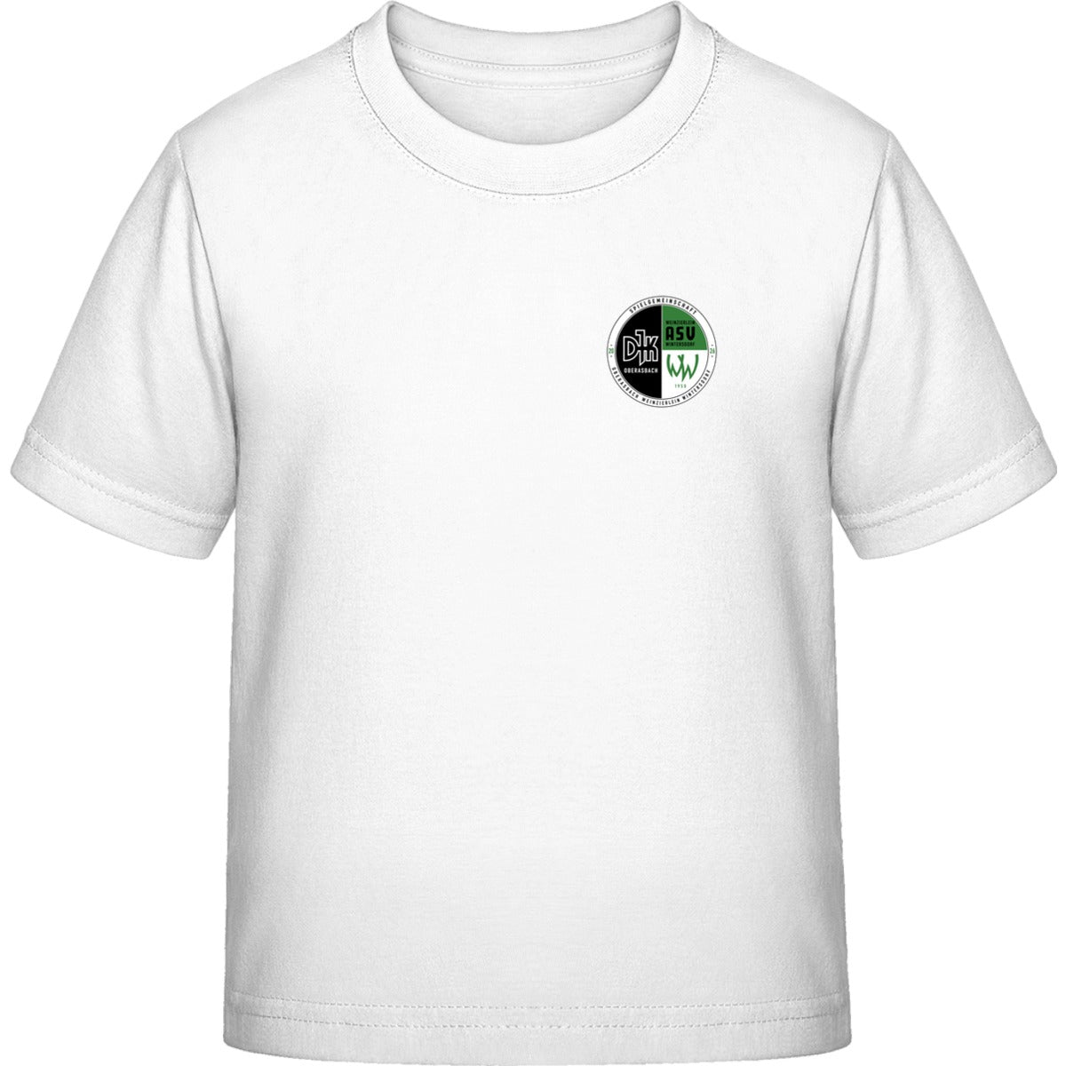 Generic Kinder T-Shirt DS001K – Vereinslogo herzseitig Weiß Vorderseite
