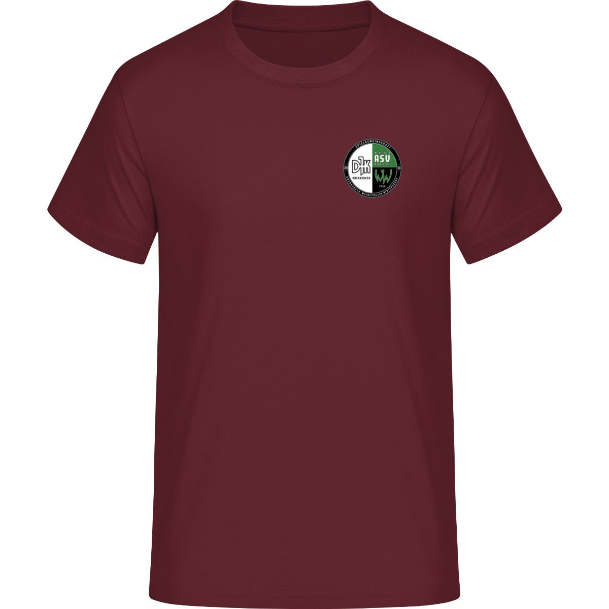 Iconic Unisex T-Shirt Creator 2.0 STTU169 – Vereinslogo herzseitig Burgundy Vorderseite