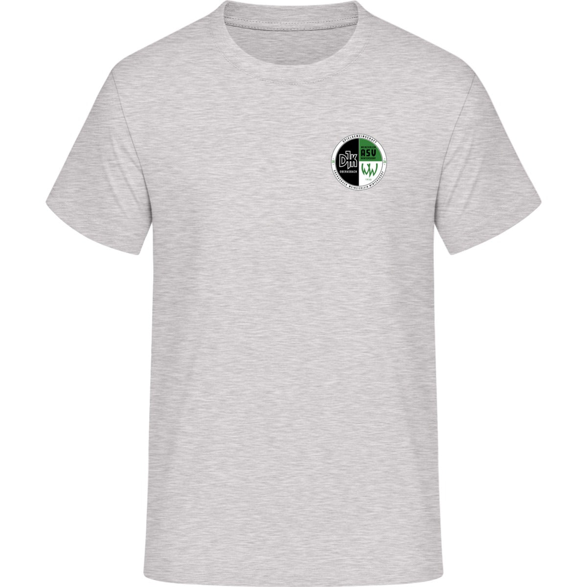 Iconic Unisex T-Shirt Creator 2.0 STTU169 – Vereinslogo herzseitig Cool Heather Grey Vorderseite