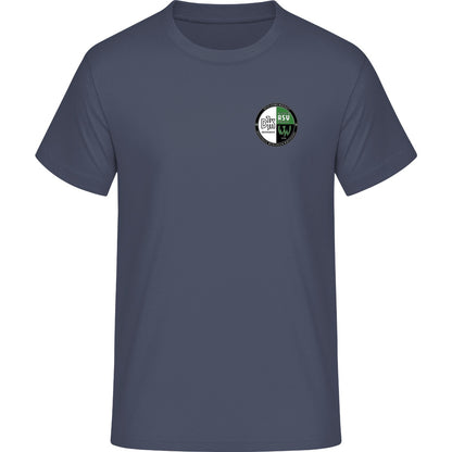 Iconic Unisex T-Shirt Creator 2.0 STTU169 – Vereinslogo herzseitig Dark Heather Blue Vorderseite