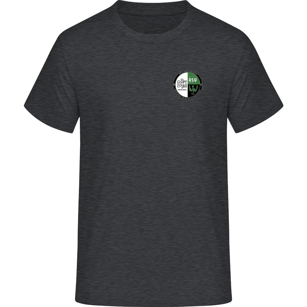 Iconic Unisex T-Shirt Creator 2.0 STTU169 – Vereinslogo herzseitig Dark Heather Grey Vorderseite