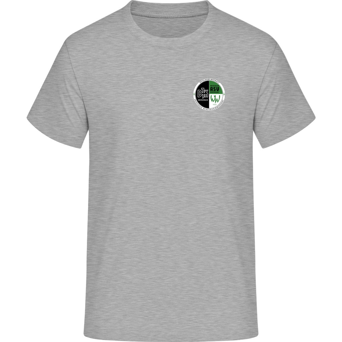 Iconic Unisex T-Shirt Creator 2.0 STTU169 – Vereinslogo herzseitig Heather Grey Vorderseite