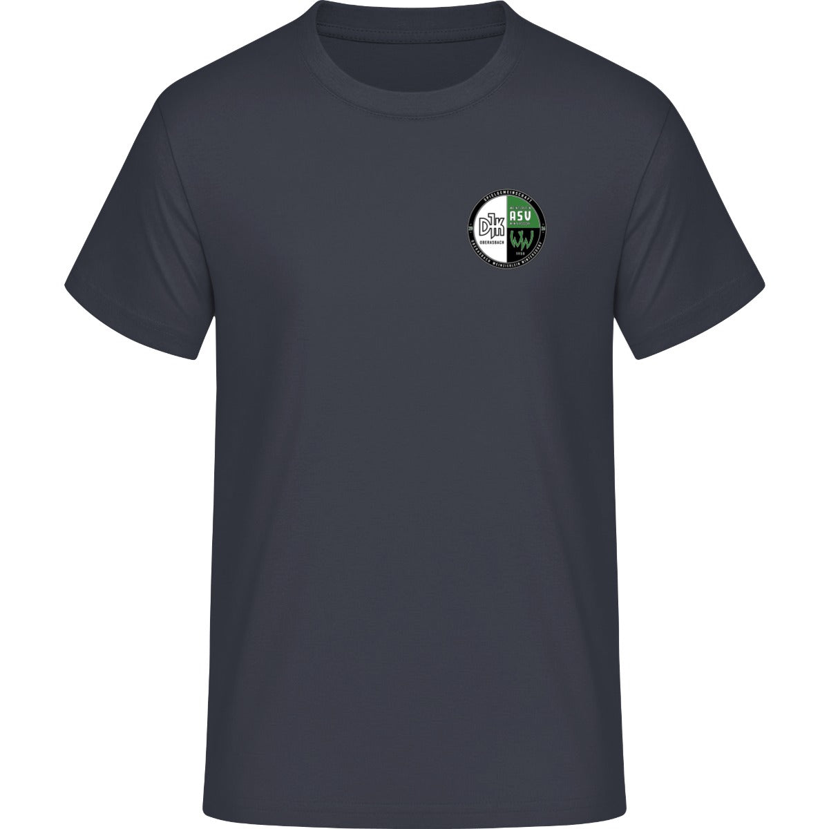 Iconic Unisex T-Shirt Creator 2.0 STTU169 – Vereinslogo herzseitig India Ink Grey Vorderseite