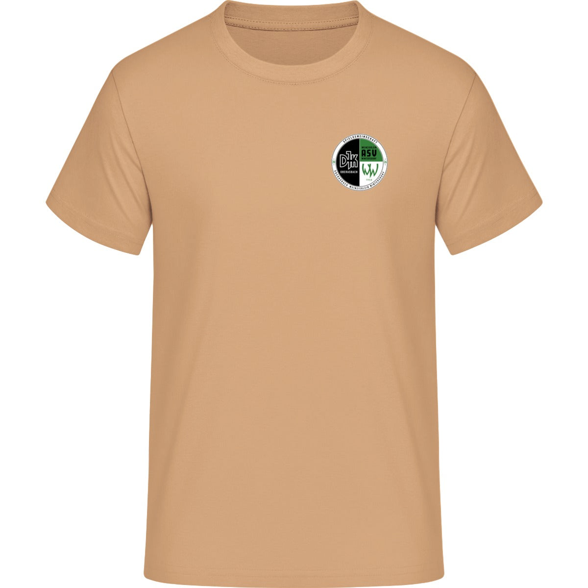 Iconic Unisex T-Shirt Creator 2.0 STTU169 – Vereinslogo herzseitig Latte Vorderseite