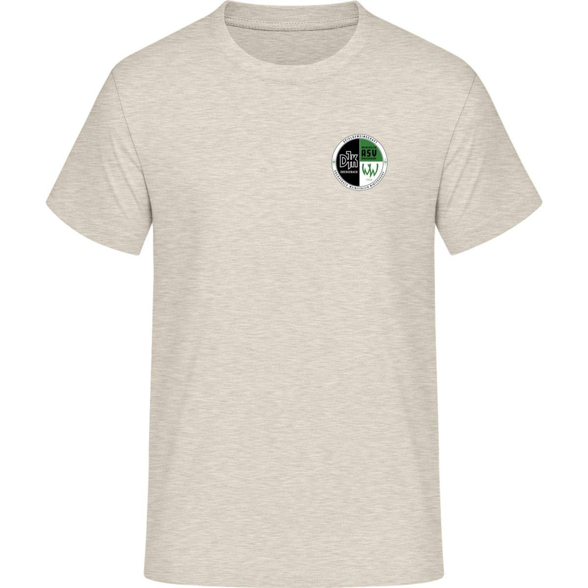 Iconic Unisex T-Shirt Creator 2.0 STTU169 – Vereinslogo herzseitig Natural Raw Vorderseite