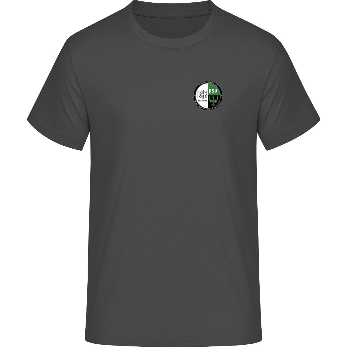 Schweres Unisex T-Shirt Sparker 2.0 STTU171 – Vereinslogo herzseitig Anthracite Vorderseite