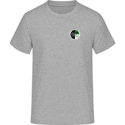 Schweres Unisex T-Shirt Sparker 2.0 STTU171 – Vereinslogo herzseitig Heather Grey Vorderseite